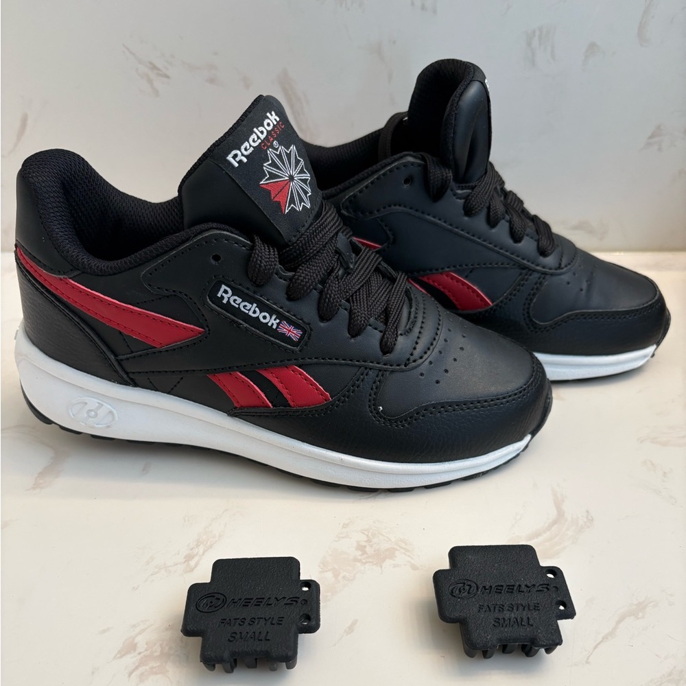 HEELYS - Reebok edition- Kids Black and Red Sneakers